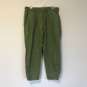 J. Crew OliveLinen joggers!